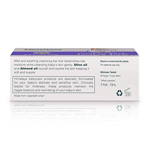 Himalaya Moisturizing Baby Bar, Mild and Moisturizing Bar Soap for Baby, 4.41 oz, 3 Pack